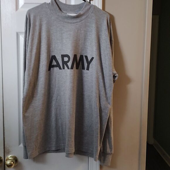 Army reflective logo gray long sleeve tshirt  Sz L - Picture 1 of 9